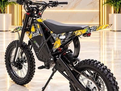 אופנוע שטח חשמלי VOLTRIX 72V בצבע צהוב-שחור, צילום 8